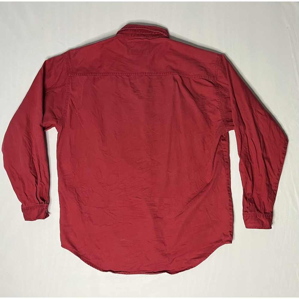 Vintage Levi's Red Tab Authentic Jeanswear Shirt Men's SZ Large Red Long Sleeve - Picture 6 of 6